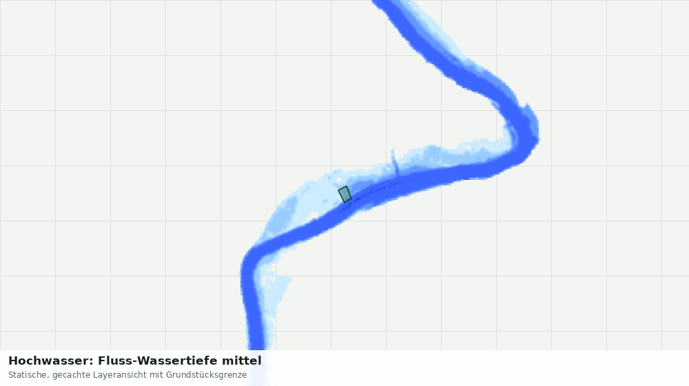 Statische Kartenansicht: Hochwasser: Fluss-Wassertiefe mittel