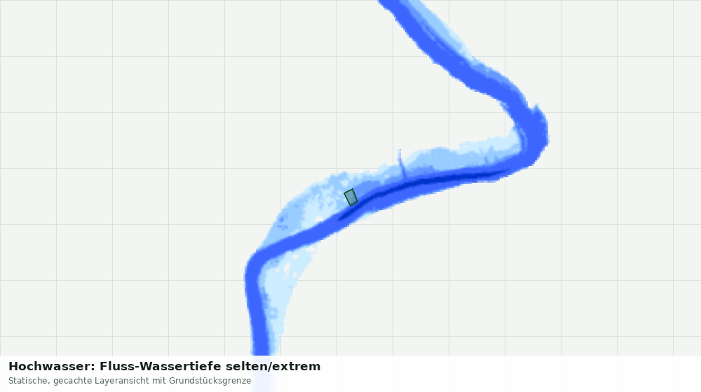 Statische Kartenansicht: Hochwasser: Fluss-Wassertiefe selten/extrem