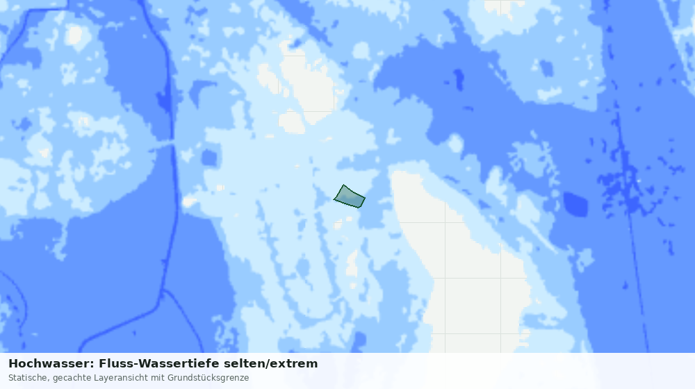Statische Kartenansicht: Hochwasser: Fluss-Wassertiefe selten/extrem