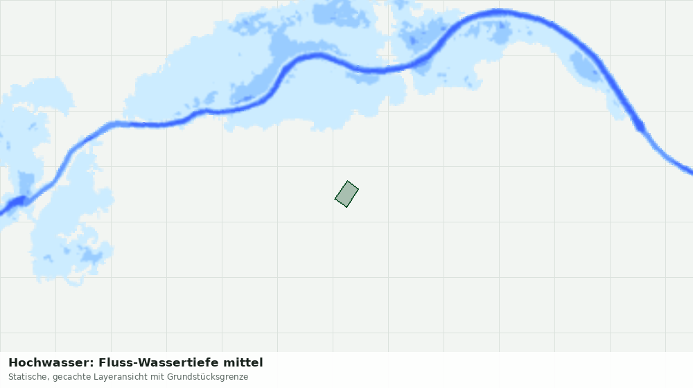 Statische Kartenansicht: Hochwasser: Fluss-Wassertiefe mittel