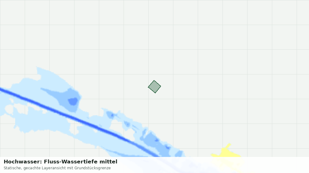 Statische Kartenansicht: Hochwasser: Fluss-Wassertiefe mittel