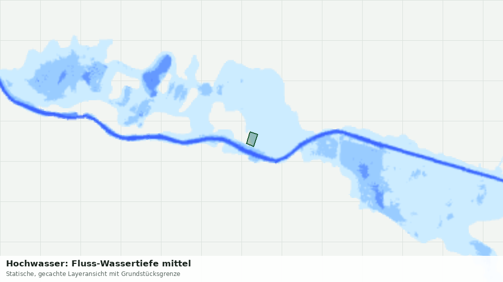 Statische Kartenansicht: Hochwasser: Fluss-Wassertiefe mittel