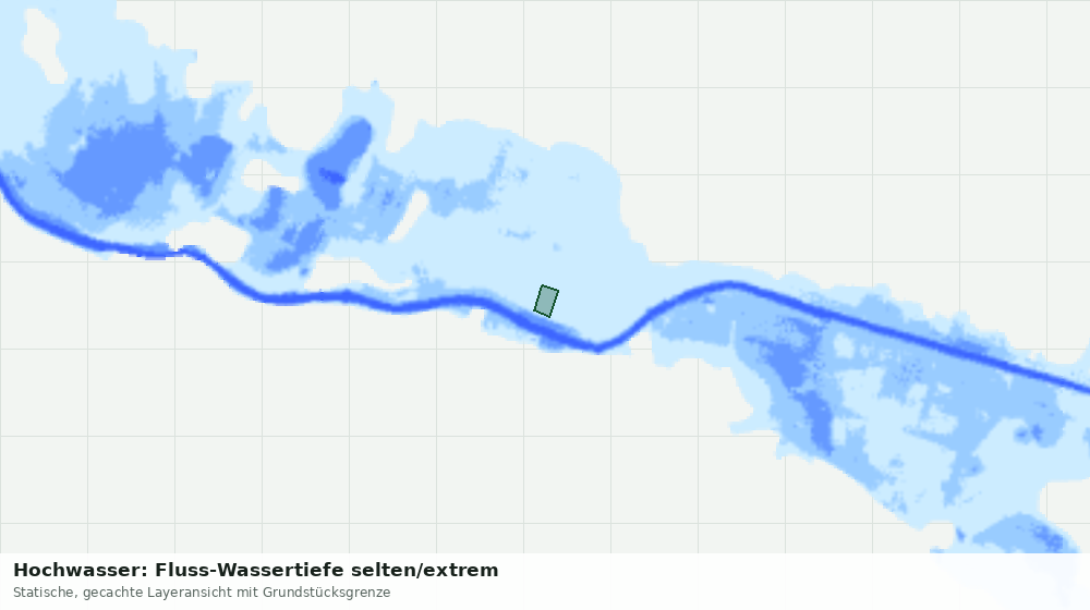 Statische Kartenansicht: Hochwasser: Fluss-Wassertiefe selten/extrem