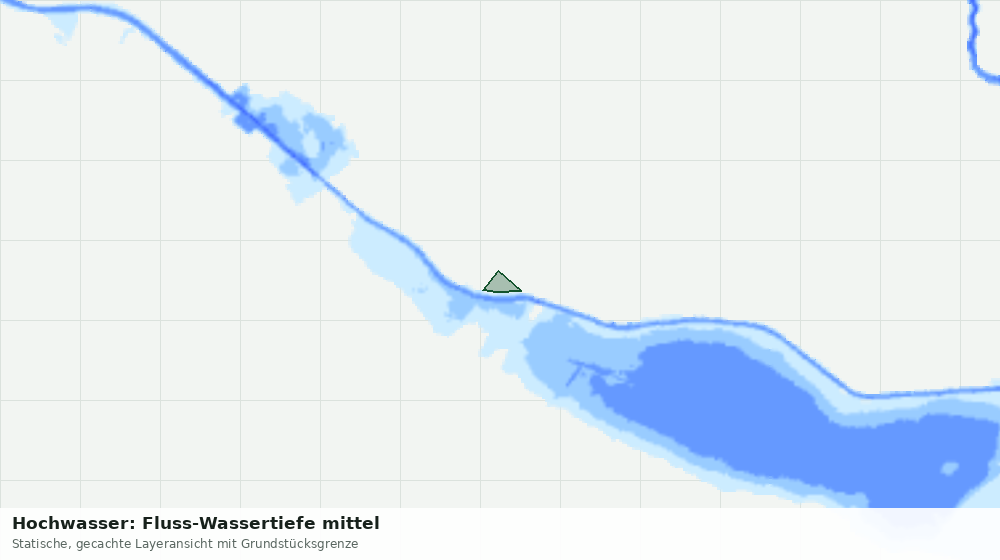 Statische Kartenansicht: Hochwasser: Fluss-Wassertiefe mittel
