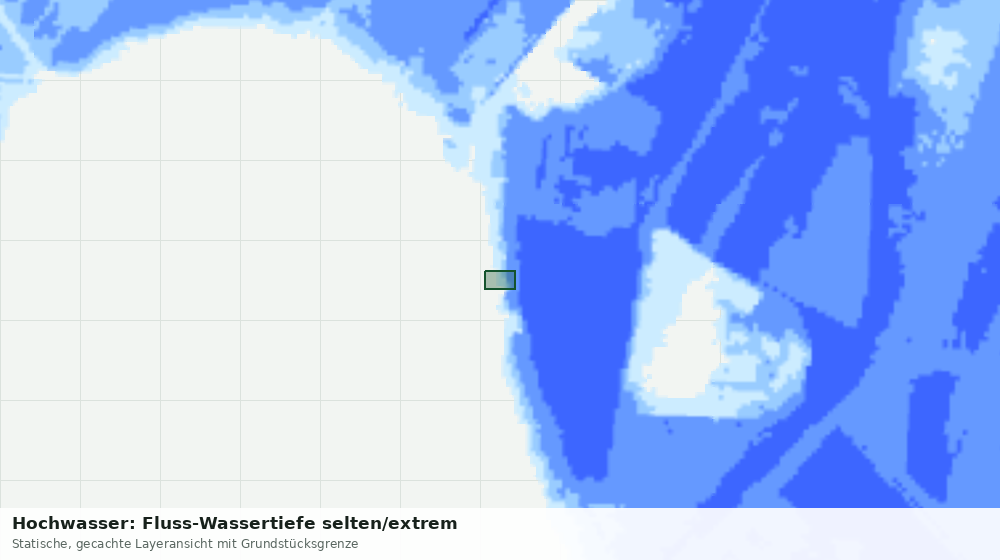 Statische Kartenansicht: Hochwasser: Fluss-Wassertiefe selten/extrem