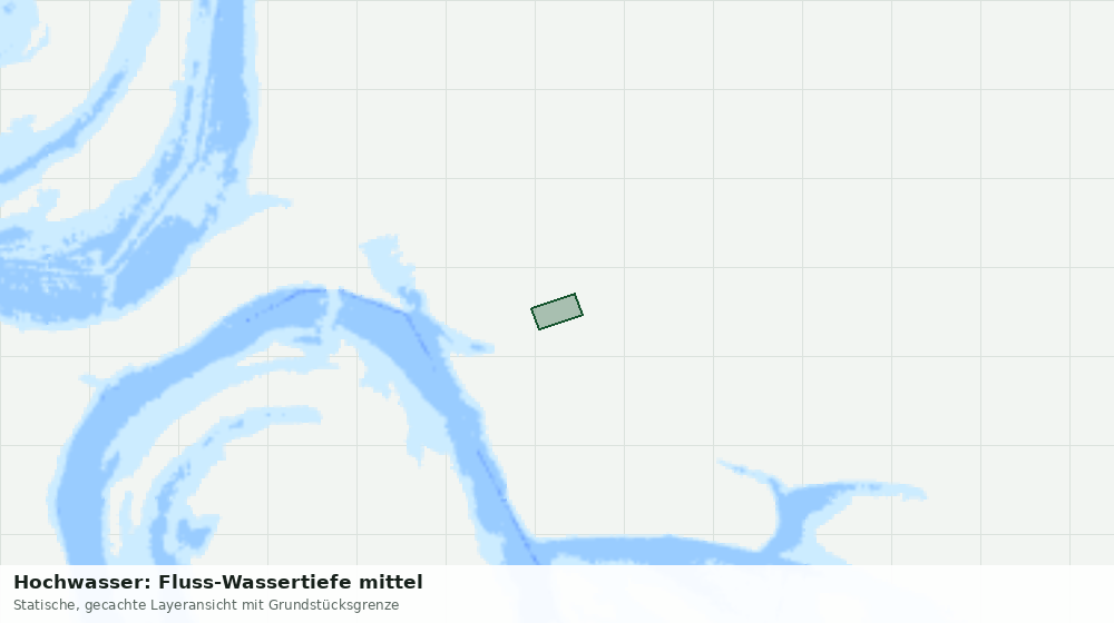 Statische Kartenansicht: Hochwasser: Fluss-Wassertiefe mittel