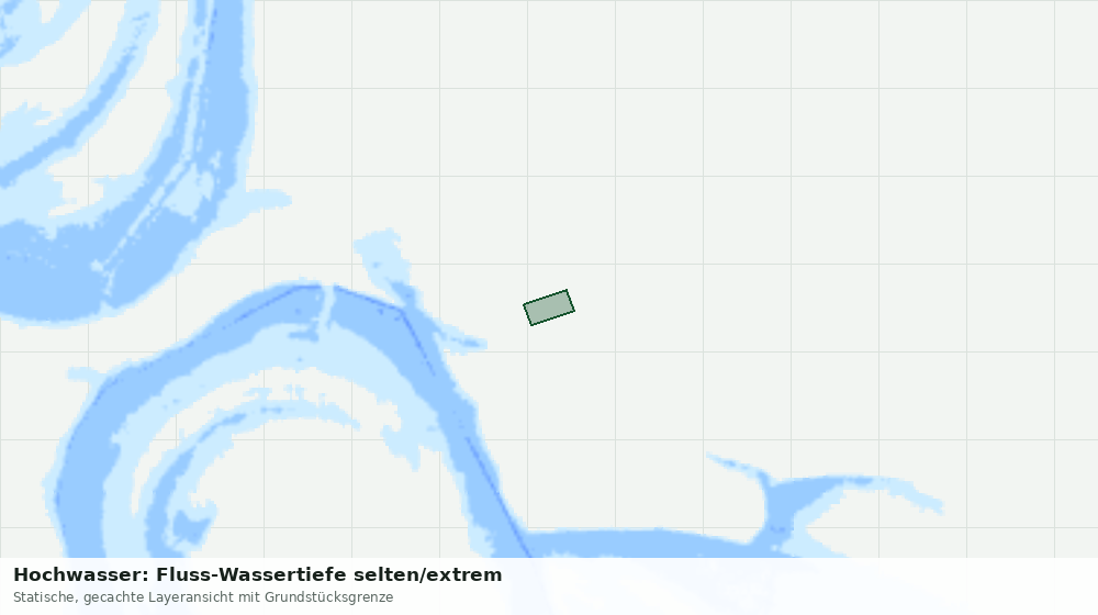 Statische Kartenansicht: Hochwasser: Fluss-Wassertiefe selten/extrem