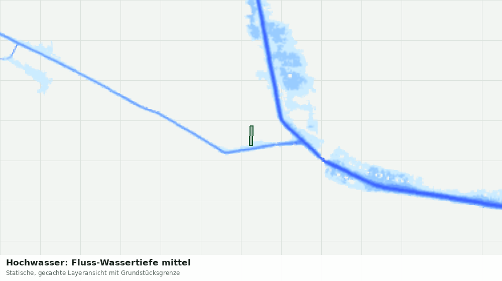 Statische Kartenansicht: Hochwasser: Fluss-Wassertiefe mittel
