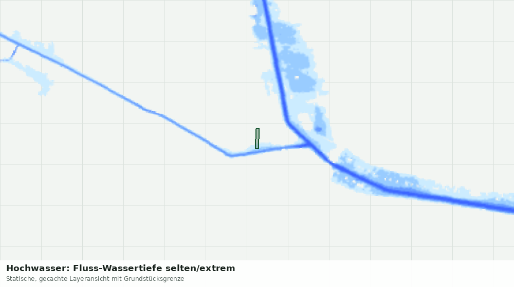 Statische Kartenansicht: Hochwasser: Fluss-Wassertiefe selten/extrem