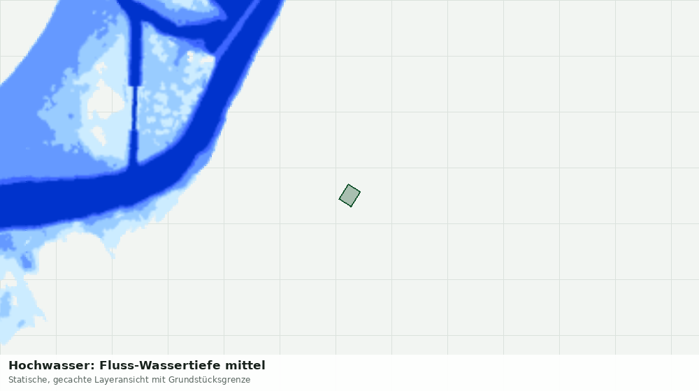 Statische Kartenansicht: Hochwasser: Fluss-Wassertiefe mittel
