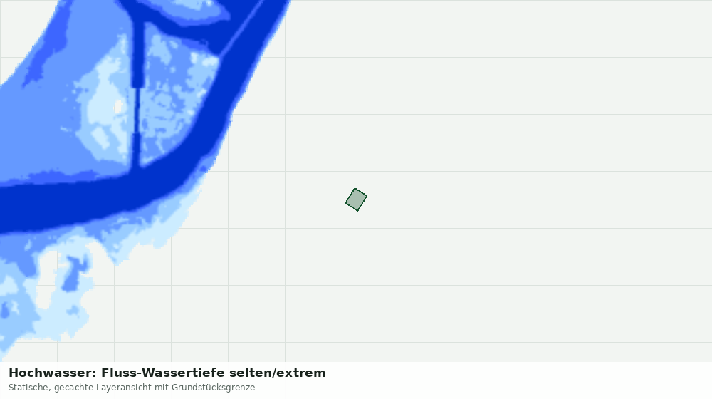 Statische Kartenansicht: Hochwasser: Fluss-Wassertiefe selten/extrem