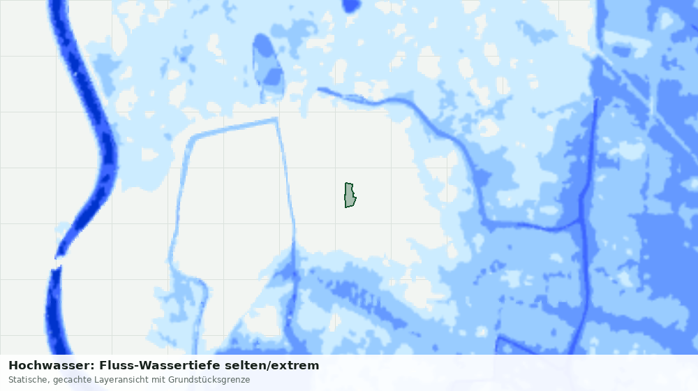 Statische Kartenansicht: Hochwasser: Fluss-Wassertiefe selten/extrem