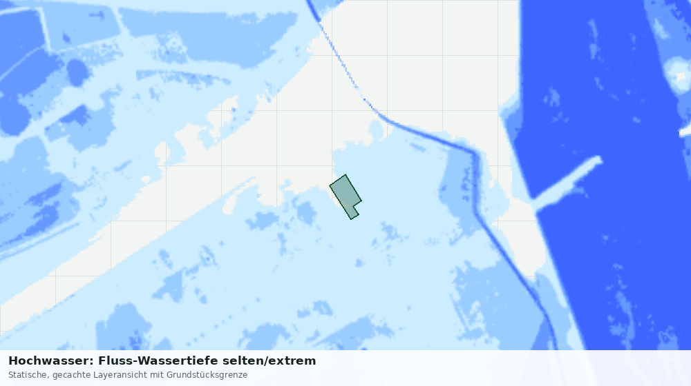 Statische Kartenansicht: Hochwasser: Fluss-Wassertiefe selten/extrem