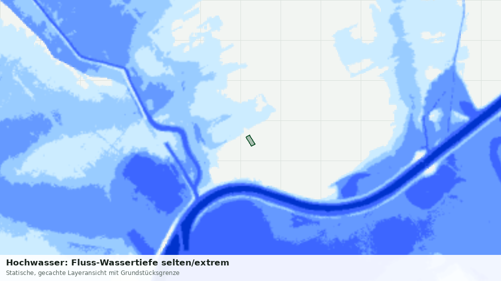 Statische Kartenansicht: Hochwasser: Fluss-Wassertiefe selten/extrem