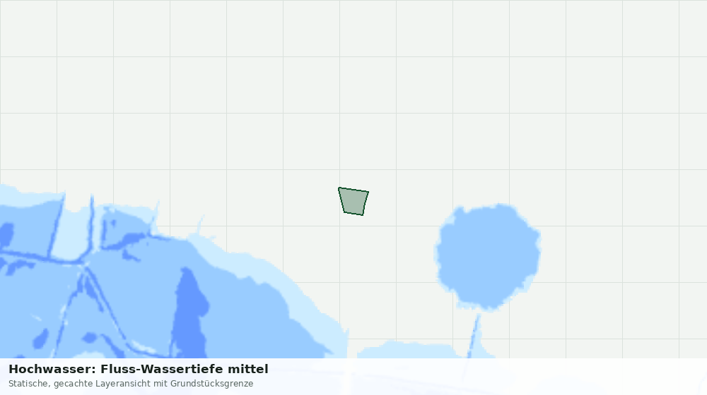 Statische Kartenansicht: Hochwasser: Fluss-Wassertiefe mittel