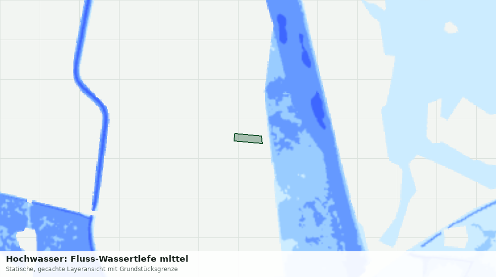 Statische Kartenansicht: Hochwasser: Fluss-Wassertiefe mittel