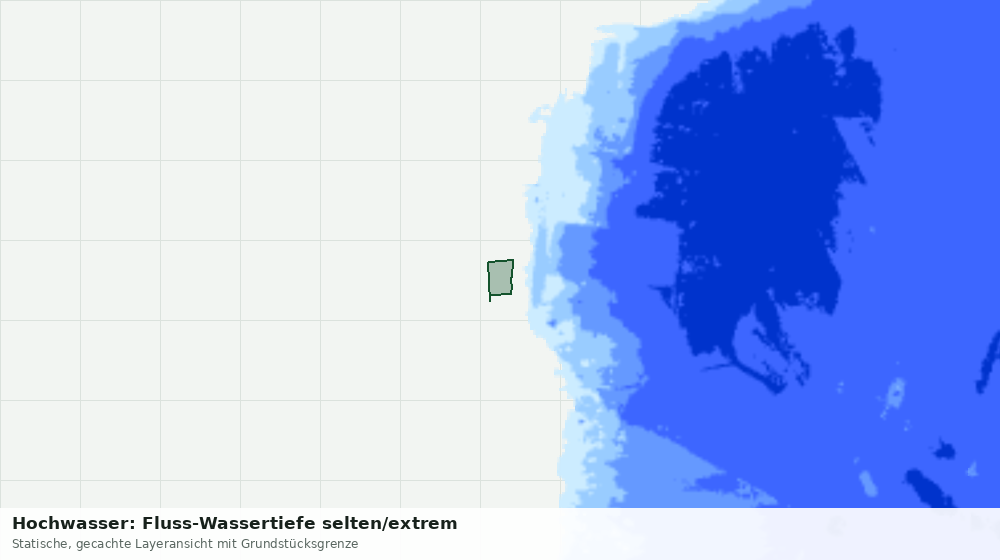 Statische Kartenansicht: Hochwasser: Fluss-Wassertiefe selten/extrem