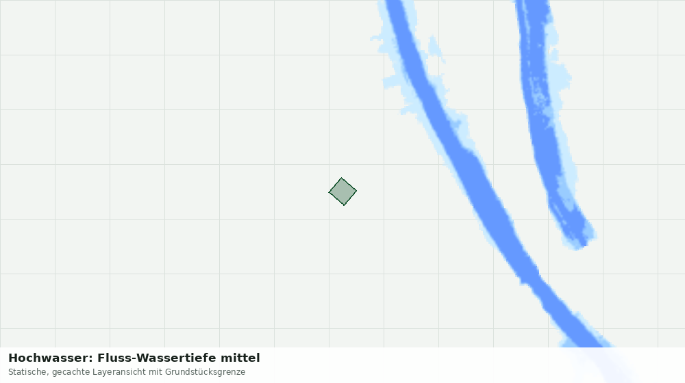 Statische Kartenansicht: Hochwasser: Fluss-Wassertiefe mittel