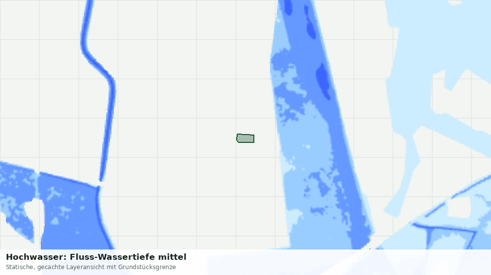 Statische Kartenansicht: Hochwasser: Fluss-Wassertiefe mittel