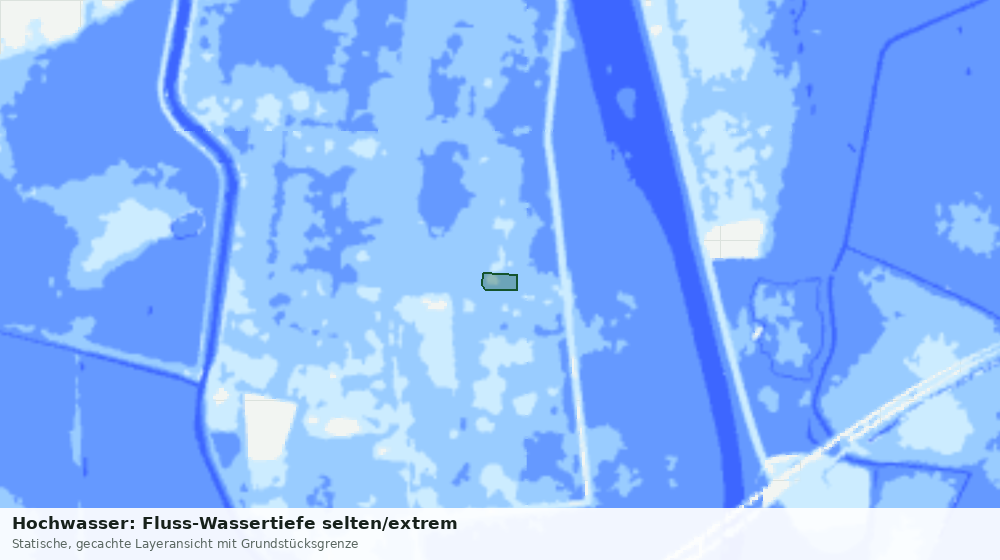 Statische Kartenansicht: Hochwasser: Fluss-Wassertiefe selten/extrem