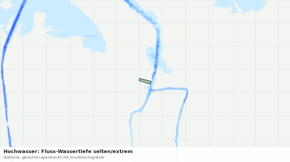 Statische Kartenansicht: Hochwasser: Fluss-Wassertiefe selten/extrem