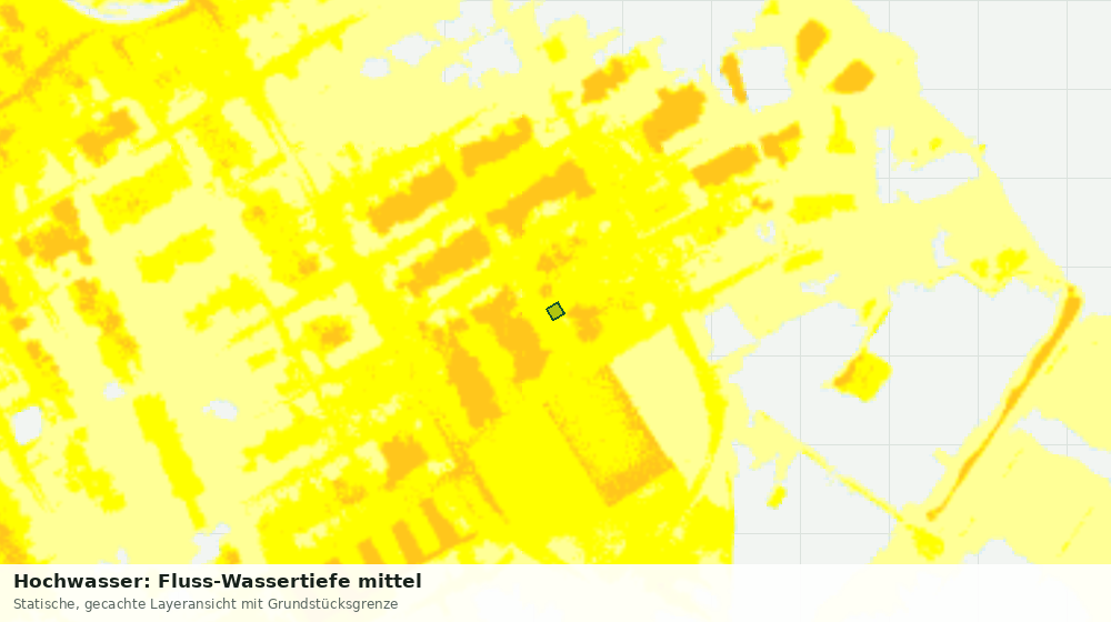 Statische Kartenansicht: Hochwasser: Fluss-Wassertiefe mittel