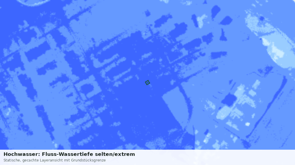 Statische Kartenansicht: Hochwasser: Fluss-Wassertiefe selten/extrem