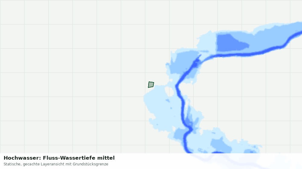 Statische Kartenansicht: Hochwasser: Fluss-Wassertiefe mittel