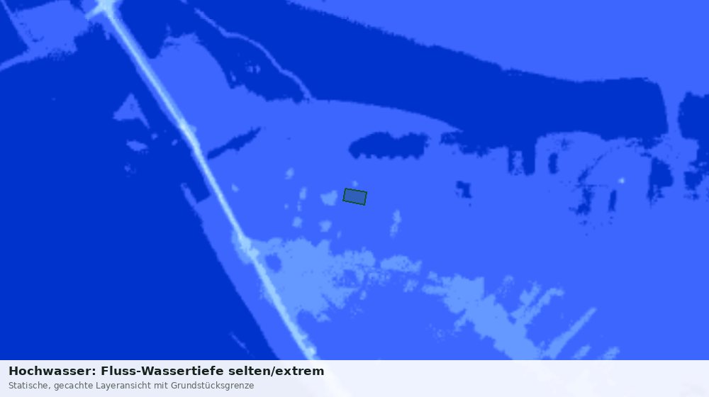 Statische Kartenansicht: Hochwasser: Fluss-Wassertiefe selten/extrem