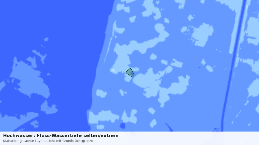 Statische Kartenansicht: Hochwasser: Fluss-Wassertiefe selten/extrem