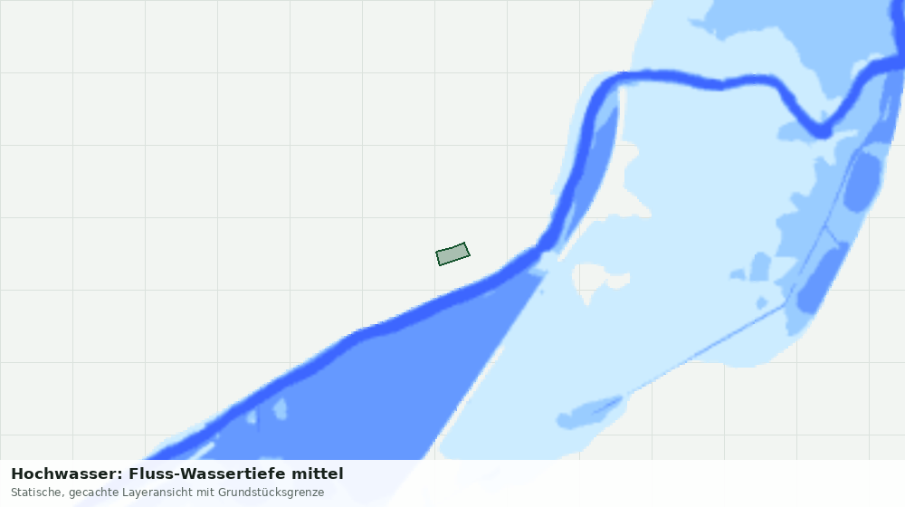 Statische Kartenansicht: Hochwasser: Fluss-Wassertiefe mittel