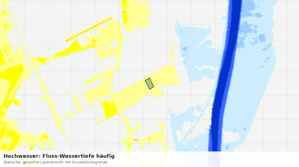 Statische Kartenansicht: Hochwasser: Fluss-Wassertiefe häufig
