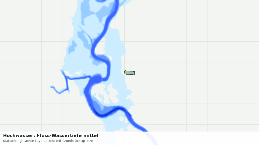 Statische Kartenansicht: Hochwasser: Fluss-Wassertiefe mittel