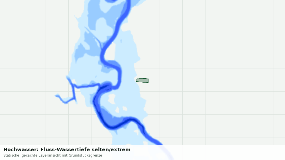 Statische Kartenansicht: Hochwasser: Fluss-Wassertiefe selten/extrem