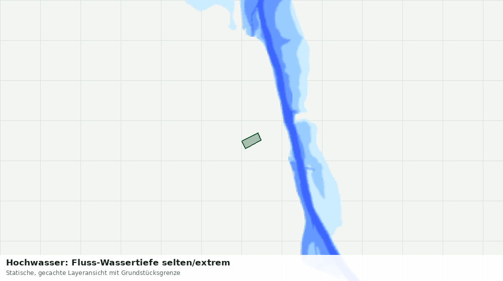 Statische Kartenansicht: Hochwasser: Fluss-Wassertiefe selten/extrem