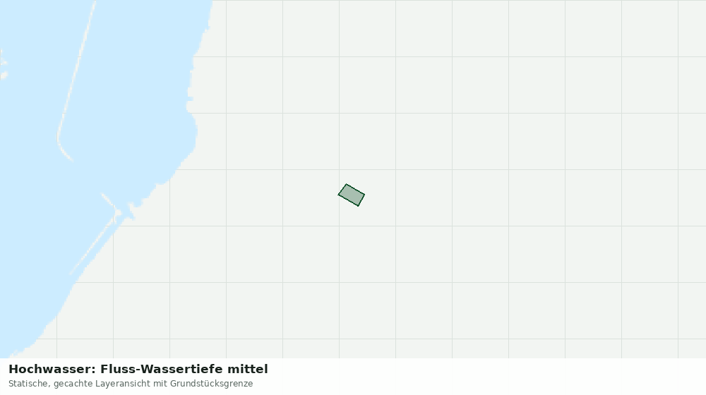 Statische Kartenansicht: Hochwasser: Fluss-Wassertiefe mittel
