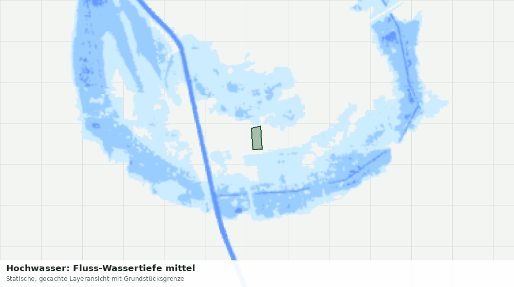 Statische Kartenansicht: Hochwasser: Fluss-Wassertiefe mittel