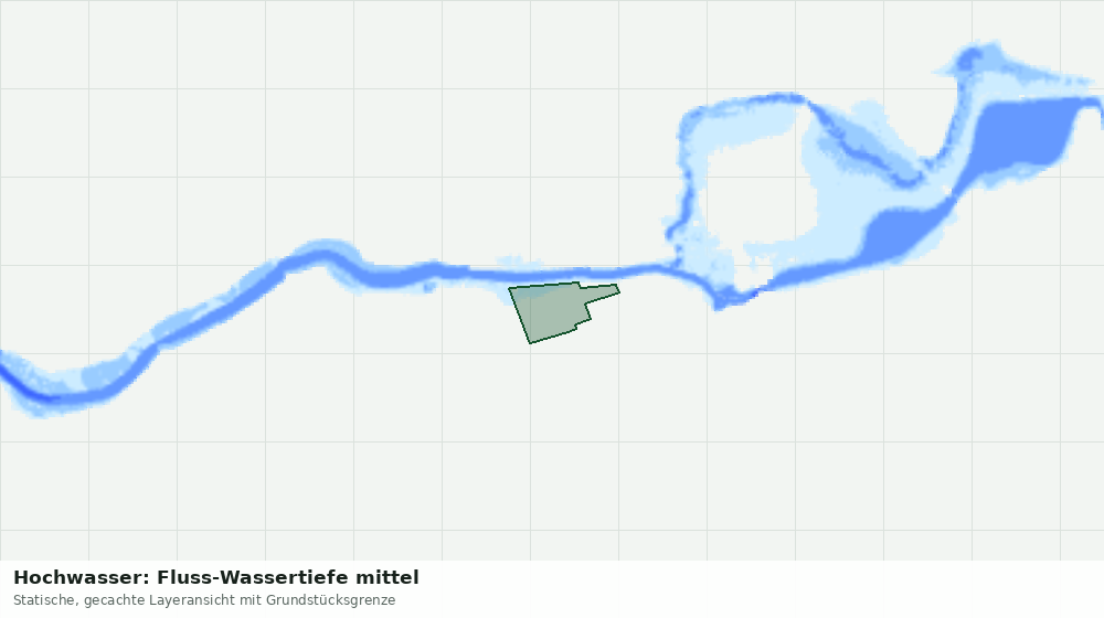 Statische Kartenansicht: Hochwasser: Fluss-Wassertiefe mittel