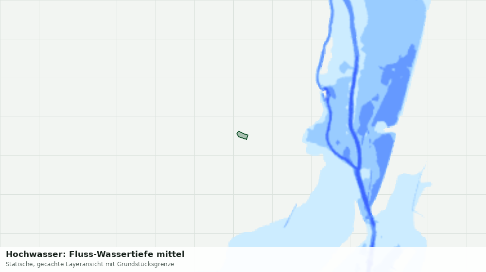 Statische Kartenansicht: Hochwasser: Fluss-Wassertiefe mittel