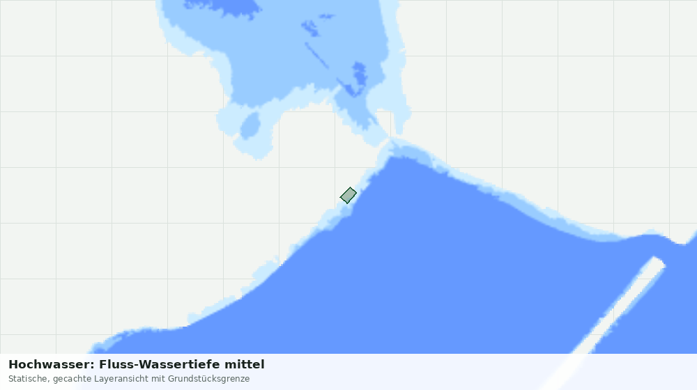 Statische Kartenansicht: Hochwasser: Fluss-Wassertiefe mittel