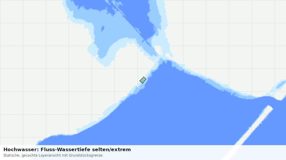 Statische Kartenansicht: Hochwasser: Fluss-Wassertiefe selten/extrem