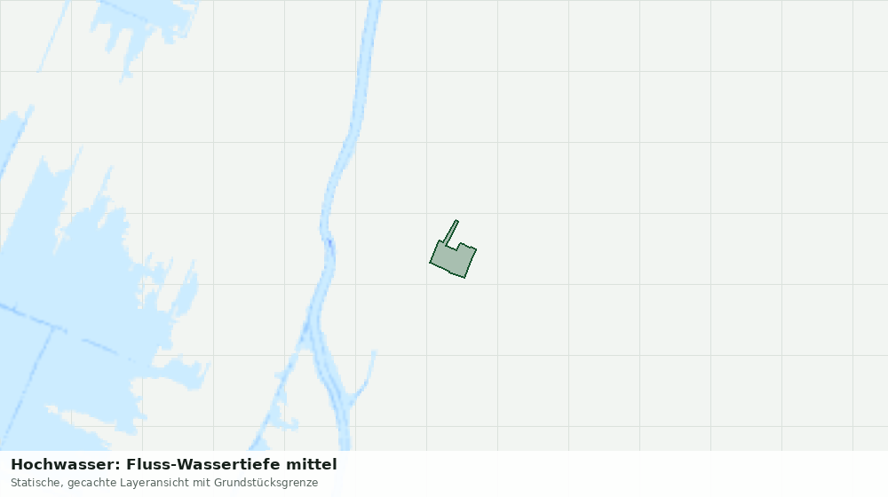 Statische Kartenansicht: Hochwasser: Fluss-Wassertiefe mittel