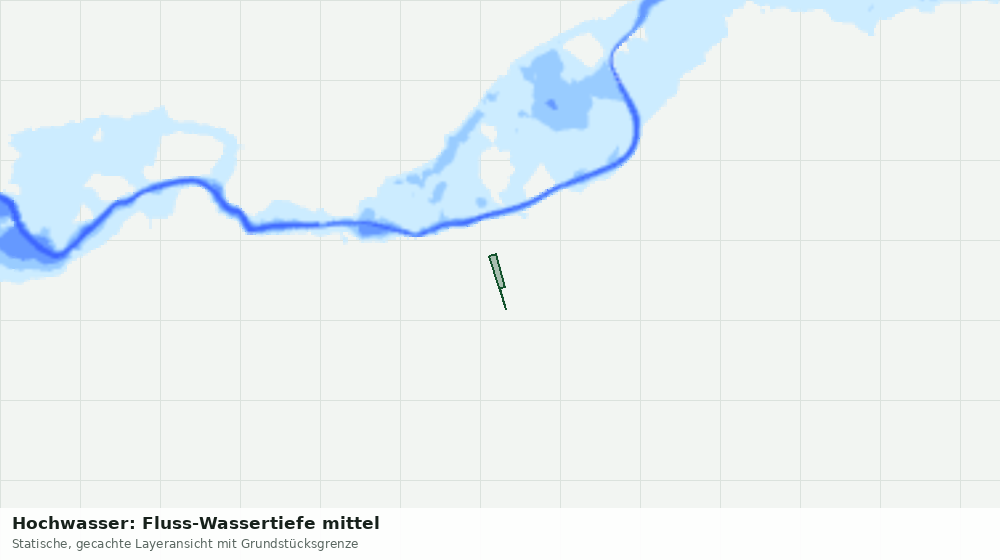 Statische Kartenansicht: Hochwasser: Fluss-Wassertiefe mittel