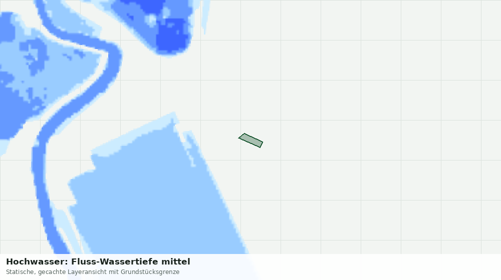 Statische Kartenansicht: Hochwasser: Fluss-Wassertiefe mittel