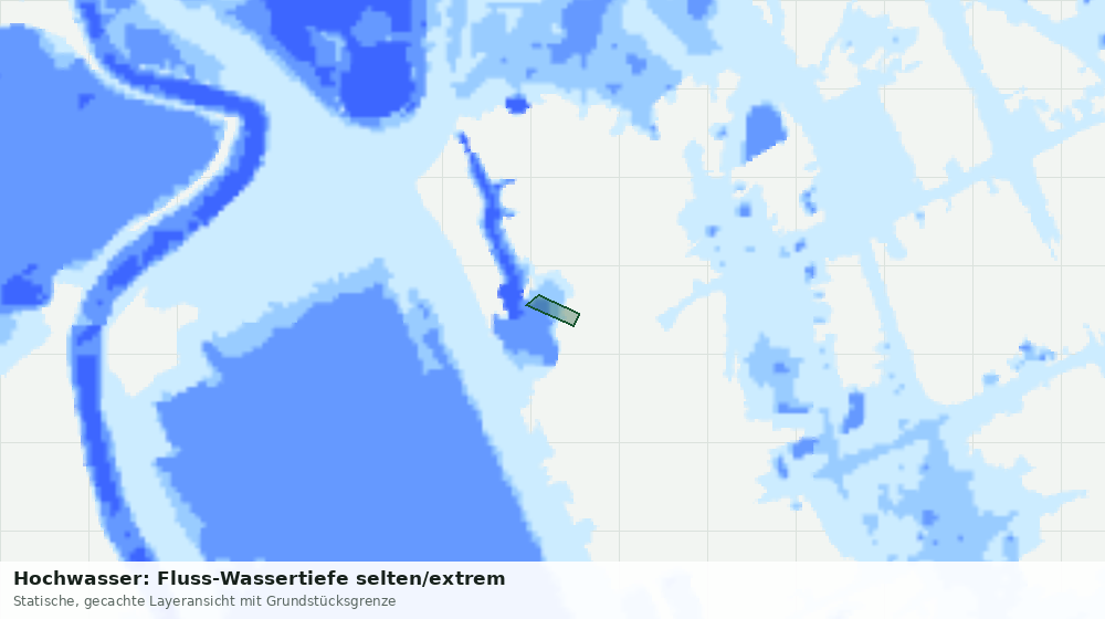 Statische Kartenansicht: Hochwasser: Fluss-Wassertiefe selten/extrem