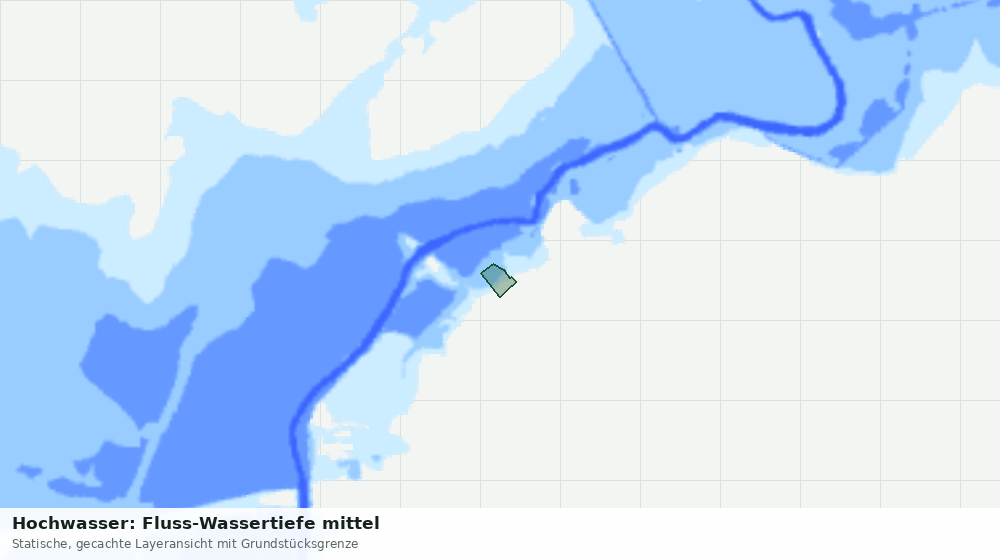 Statische Kartenansicht: Hochwasser: Fluss-Wassertiefe mittel