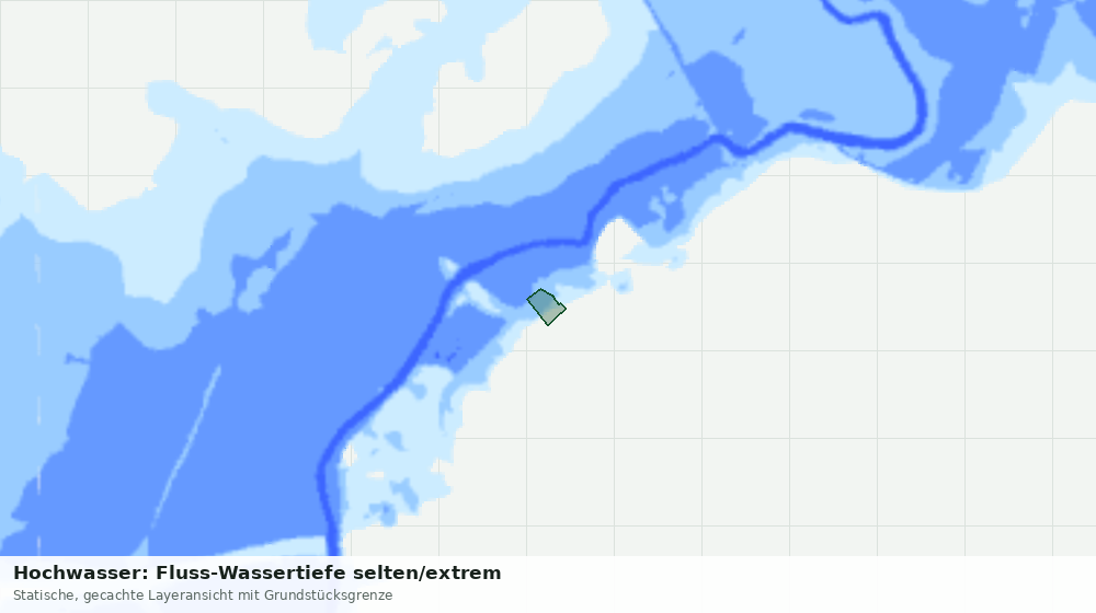 Statische Kartenansicht: Hochwasser: Fluss-Wassertiefe selten/extrem