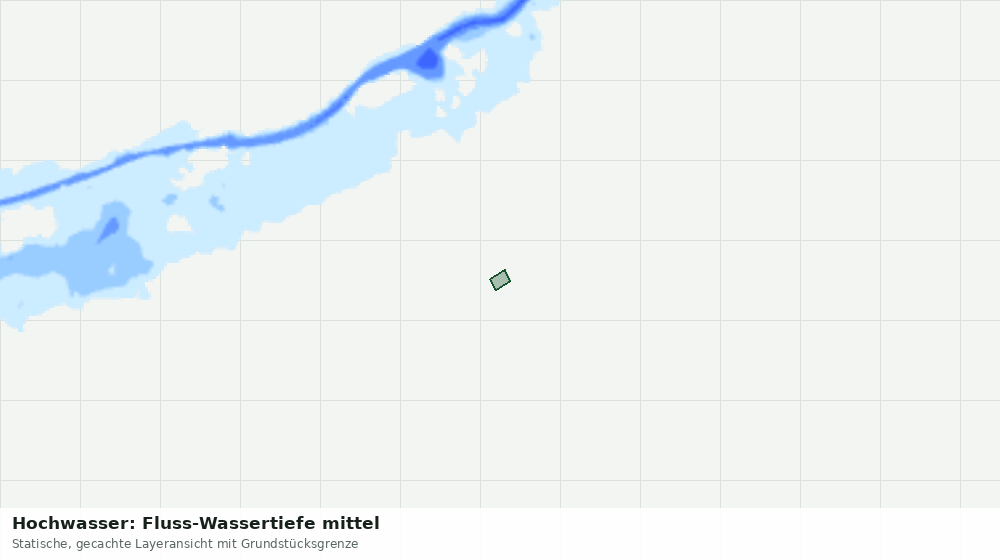 Statische Kartenansicht: Hochwasser: Fluss-Wassertiefe mittel