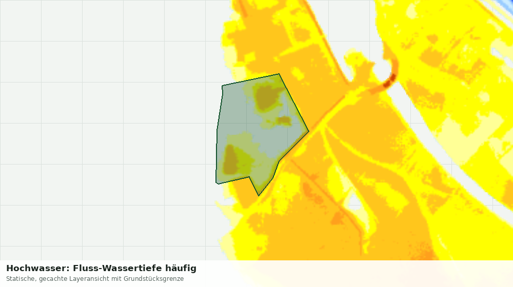 Statische Kartenansicht: Hochwasser: Fluss-Wassertiefe häufig