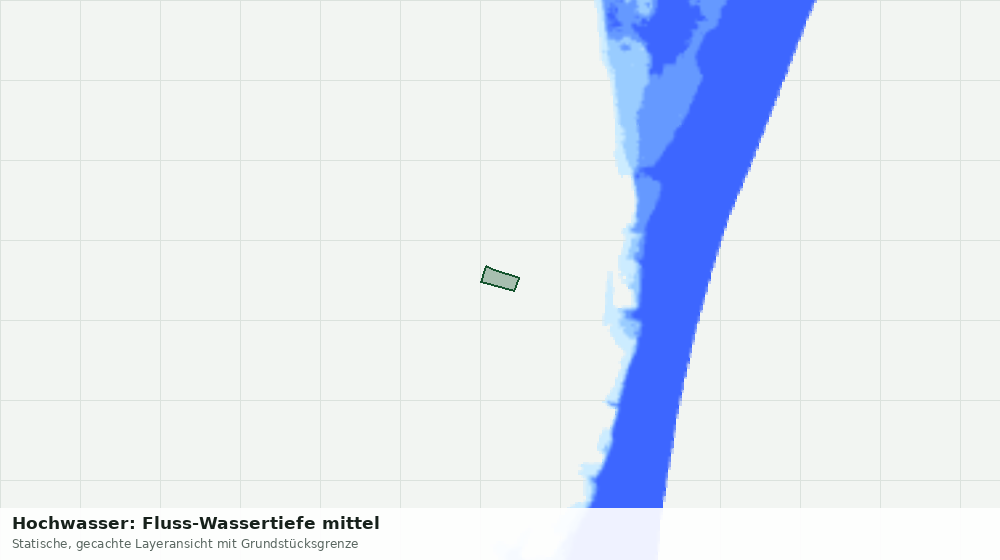 Statische Kartenansicht: Hochwasser: Fluss-Wassertiefe mittel